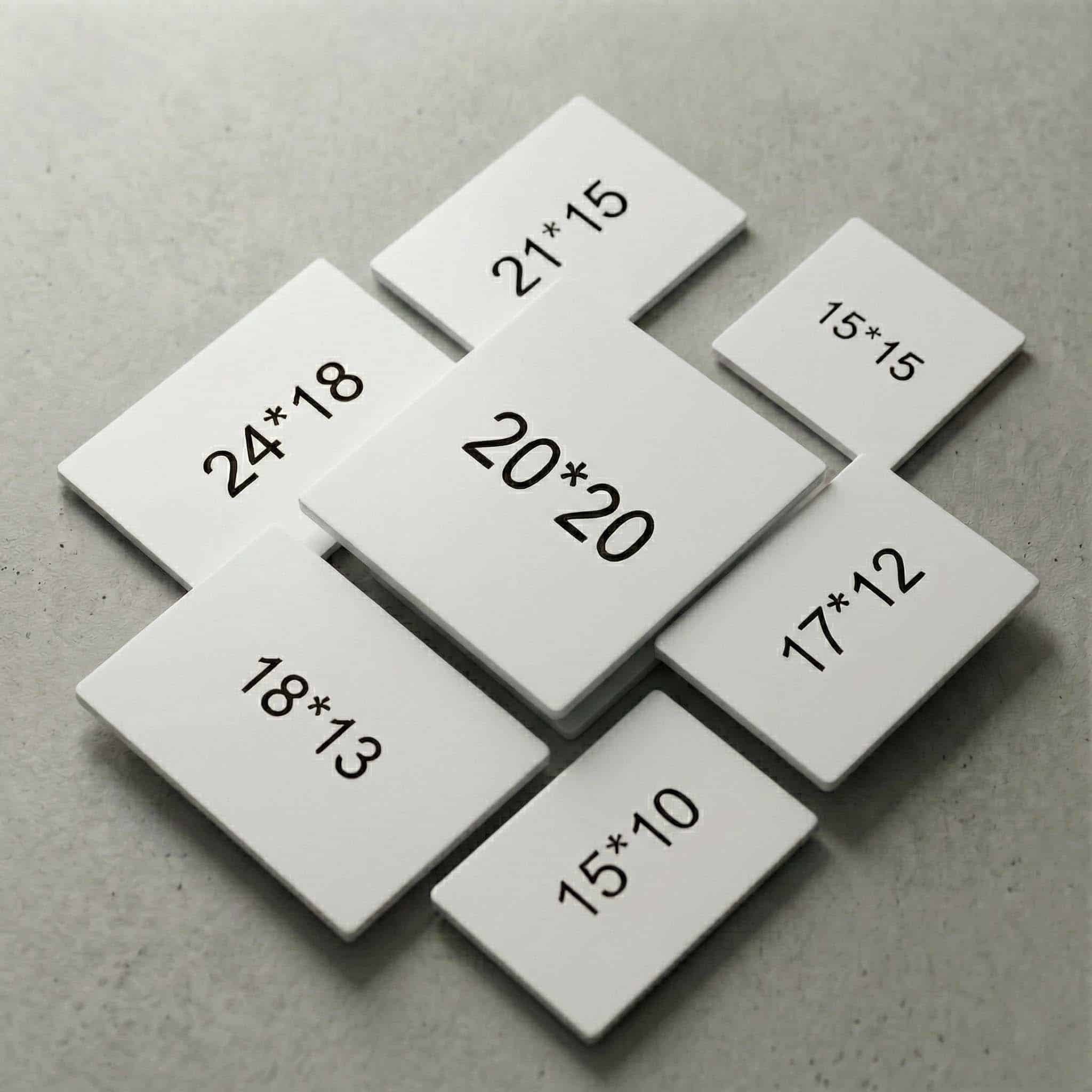 שלט אלומיניום לבן במגוון גדלים למשרד ולבית.