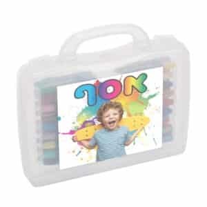 מזוודה קשיחה כולל 36 צבעי פנדה